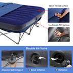 Portable Folding Camping Cot with Air Mattress for Adults | Outdoor Camping & Travel Bed(Air Pump Not Included)
