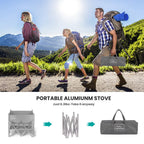 18" Portable Outdoor Fire Pit | Stainless Steel Pop-Up Fireplace
