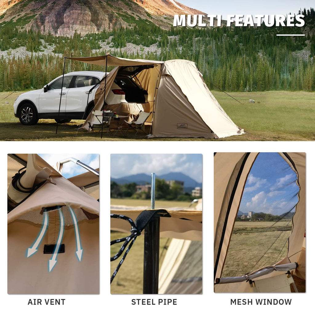 SUV Tailgate Tent | Shade Awning for Camping, Picnic, Sports & Outdoor Travel