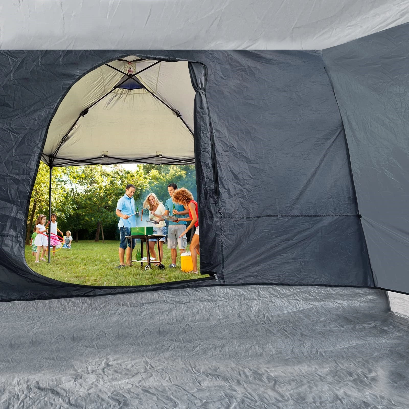 Side Tent, 1-2 Person Camping Tent for 10'x10' Pop Up Canopy
