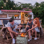 18" Portable Outdoor Fire Pit | Stainless Steel Pop-Up Fireplace