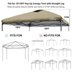 Replacement Canopy Top with Air Vent UV Waterproof ,10x10FT - CAMPROS CP