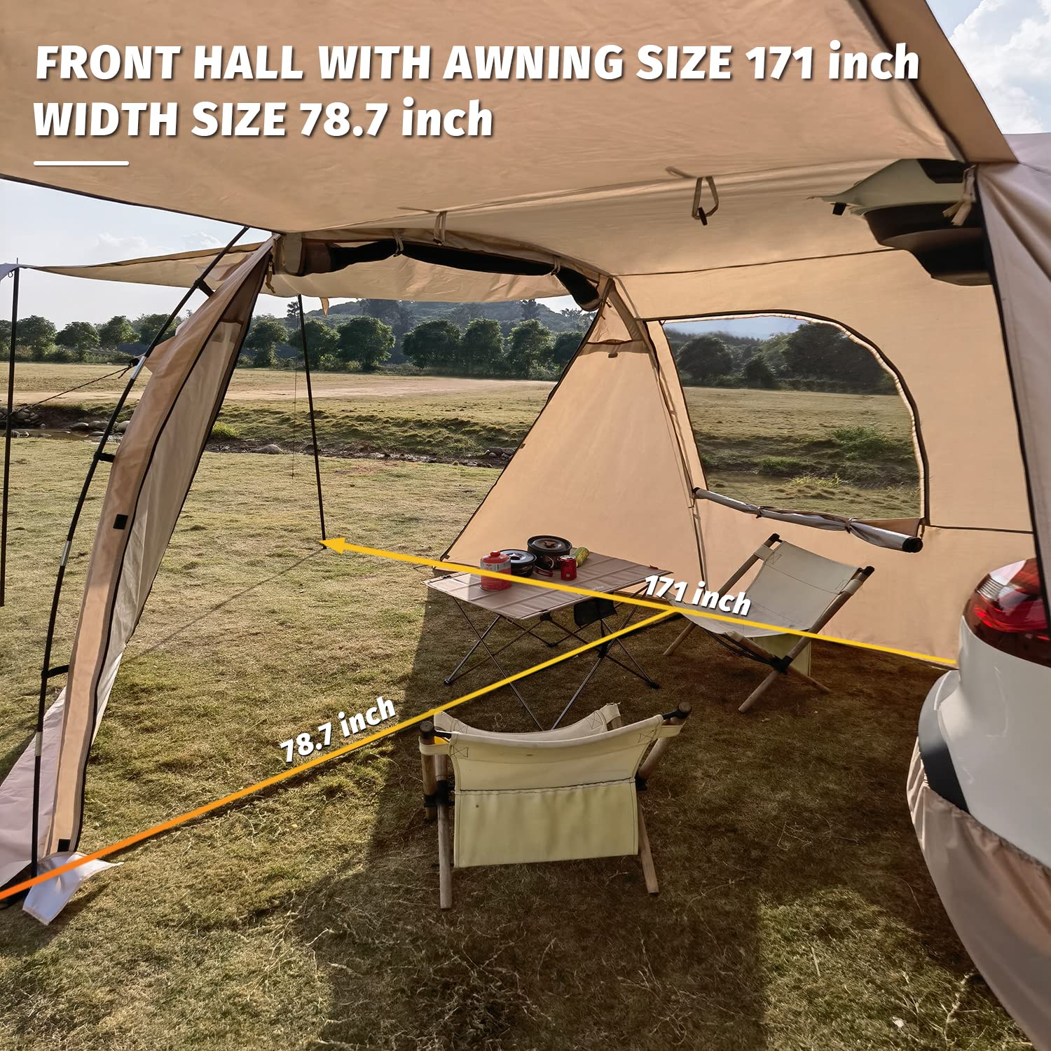 SUV Tailgate Tent | Shade Awning for Camping, Picnic, Sports & Outdoor Travel - CAMPROS CP